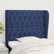 Vidaxl vidaXL Vzglavnik s krilci moder 93x23x118/128 cm blago