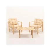 Hanah Home Garden set stol i 2 stolice MYG02, krem