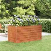 Povišena vrtna gredica boja hrde 160 x 80 x 77 cm celik COR-TEN