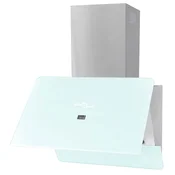 Vidaxl Kuhinjska napa kaljeno steklo 600 mm bela
