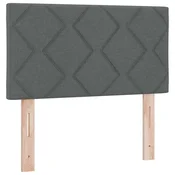 Vidaxl Vzglavje Temno siva 80 cm blago