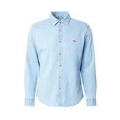 Levis za moške. 86625-0065 Battery Housemark Slim Fit majica modra (M), Priložnostno, Bombaž, Dolg rokav
