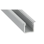 Ekolight Eko-Light vgradni aluminijasti profil G, srebrn, 2 m z mlečnim pokrovom