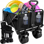 Zložljiv transportni voziček buggy za plažo in kampiranje do 100kg
