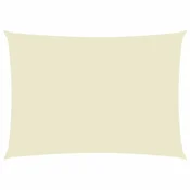 Vidaxl Senčno jadro oksford blago pravokotno 6x8 m krem