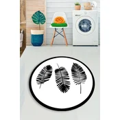 Lessentiel Maison Prostirka za kupatilo 100cm Crno-Bela