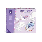 Janod Step by step Kreativni set Risanje korak za korakom Fantazijske živali