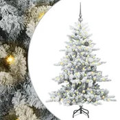 Vidaxl Umetno Zložljivo Božično Drevo Bela 150 cm PVC in jeklo