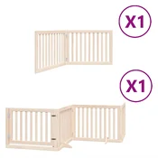 shumee vidaXL Ograda za pse z vrati zložljiva 6 panelov 480 cm topolovina