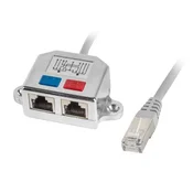 Lanberg LAE AD-0026-S Razdelilec LAN RJ45 na 2x RJ45, FTP, srebrna