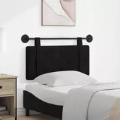 vidaXL Visoki naslon za glavo Črna 100 x 55 x 5 cm Žamet