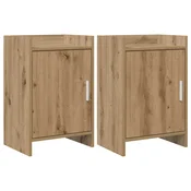 vidaXL Posteljne mize 2 pcs Artisan hrast 40 x 30 x 60 cm