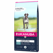 10% na Eukanuba Grain Free & Daily Care! - Adult Large Dogs losos (12 kg)