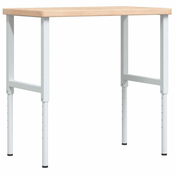 Vidaxl Delovna miza 100x60x(73-99,5) cm trdna hrastovina pravokotna