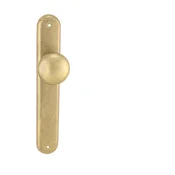 Vratna krogla na ščitniku MP Elegant (NAT - Brass natural), KO žoge, Odprtina za cilindrični vložek PZ, MP NAT (naravna medenina), 72 mm