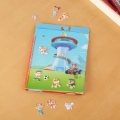 Melissa & Doug - Paw Patrol - Knjiga s puffy nalepkami - Zaliv Pustolovščina