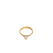 GUESS Prstan Crystal Love zlata/transparentna