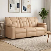 Vidaxl Kavč Kapučino 191 x 85 x 93 cm Umetno usnje