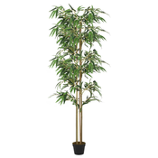 vidaXL Umetno bambusovo drevo 1520 listov 200 cm zeleno