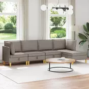Modularni set sofe sa skladištem 5 pcs Sivosmeda Tkanina