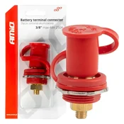 shumee Akumulatorski napajalni konektor rdeč plus s kapico 3/8 M10 12V 24V 48V 250A AMIO-03814