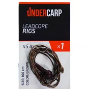 Leadcore rigs 45 lbs/100 cm rjave barve