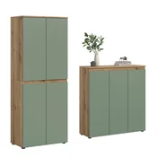Livetastic Garderobna omara Scarpa, Sivozelena