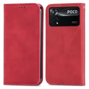 Rdeča Elegantna Flip torbica (Xiaomi Poco X4 Pro 5G)