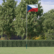 vidaXL Ceška zastava i jarbol 6,23 m aluminijska
