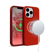 shumee Crong barvni ovitek Magnetic - iPhone 13 Pro Max MagSafe Case (rdeč)