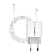OEM Mayaxess, Omrežni polnilnik za Galaxy S23 20W + 1m USB-C kabel, Bela, (5000275905)