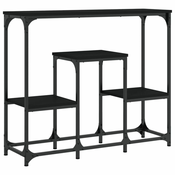 Konzolni stol crni 89,5 x 28 x 76 cm od konstruiranog drva