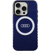 Maska Audi IML Big Logo MagSafe Maskica iPhone 15 Pro 6.1 mornarsko plava tvrda (AU-IMLMIP15P-Q5/D2-BE)