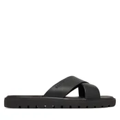 Natikači Calvin Klein Sq Molded Sandal Xcross Lth HM0HM02235 Črna