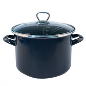 FACKELMANN Lonac+stakleni poklopac 20cm Emajl 4L, Plavi