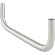 Garderobni obešalnik Nora oblika U, razmik lukenj 240 mm, Š 252 mm, inox krtačen