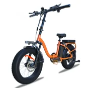 BLUVALL BLUVALL Z01 Zložljivo električno kolo, 20-palčno fat kolo, 36V 13Ah baterija, doseg 50KM, oranžna, (5000255644)