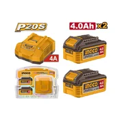 Set baterije i punjača FBCPK2013E 2x4/0Ah SUPER INGCO