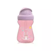 Mini sportska boca Lorelli Baby Care - Animals, 200 ml, ružičasta