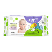 BELLA Baby Happy Silk & Cotton vlažni robčki 64 kos