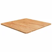 Vidaxl Kvadratna mizna plošča sv. rjava 60x60x1,5 cm trdna hrastovina