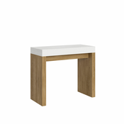Ityhome Ityhome 90 x 77 konzolna miza bela/rjava, (20847687)