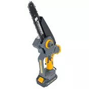 Powermat Komplet 21V akumulatorska brezkrtačna verižna žaga 20cm 2x2Ah kovček
