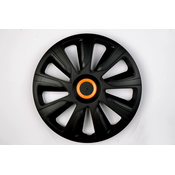 CAR 888 ACCESSORIES Univerzalne Ratkapne 16 Black/Orange Abs Set