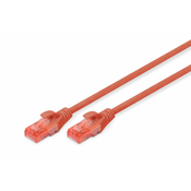 CAT 6, U-UTP patch cord, PVC AWG 26/7, length 1 m, color red