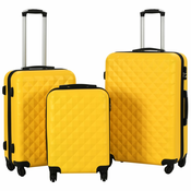 VIDAXL trdi potovalni kovčki 3 kosi ABS rumeni