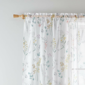 Bela prosojna zavesa 140x122 cm Emilia Floral – Catherine Lansfield