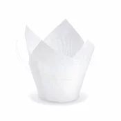 WIMEX s.r.o. Modelčki za kolačke v obliki tulipana (PAP) rjavi O50 x 85 mm/16 x 16 cm [100 kosov]