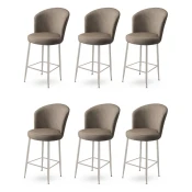 Hanah Home Set barskih stolica Fora, 6 komada, Bež