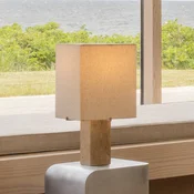 Audo Copenhagen Audo namizna svetilka Nonna, travertin/peščena barva, višina 49 cm - Dnevna soba/jedilnica - Dizajn - pesek, svetlo rjava - Tkanine/tekstil